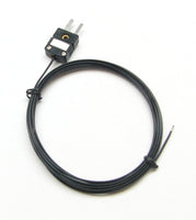 Thermocouple Probe, Type J, PVC Insulation, Mini Male Connector | 3Ft. to 50Ft. (Select Length)