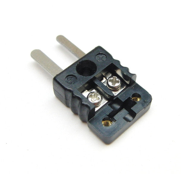 Thermocouple Connector, Type-J, Mini-Male, Flat Blade Terminals