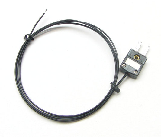 Thermocouple Probe, Type J, PVC Insulation, Mini Male Connector - Select Length