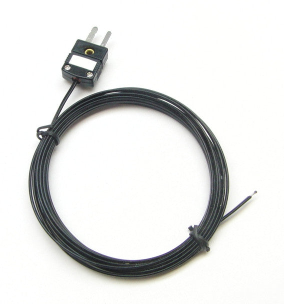 Thermocouple Probe, Type J, PVC Insulation, Mini Male Connector - Select Length